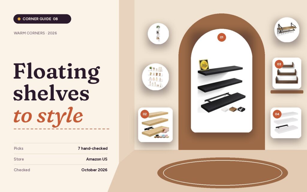 Floating shelves to style any wall guide cover with the seven featured products