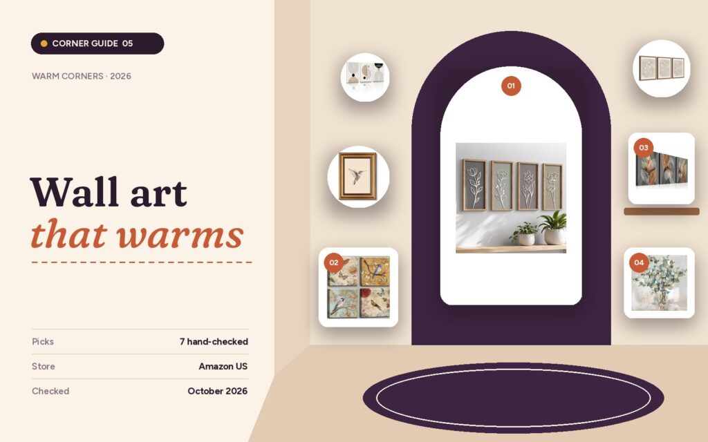 Wall art that makes a room feel finished guide cover with the seven featured products